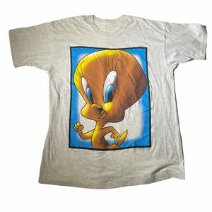 Vintage Tweety Bird Looney‎ Tunes T Shirt XL 90s Single Stitch 1996